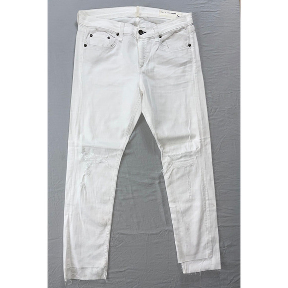 Rag & Bone Dre Capri Lightweight Destroyed Stretch Jeans. Size 29, GUC!! - Picture 1 of 5
